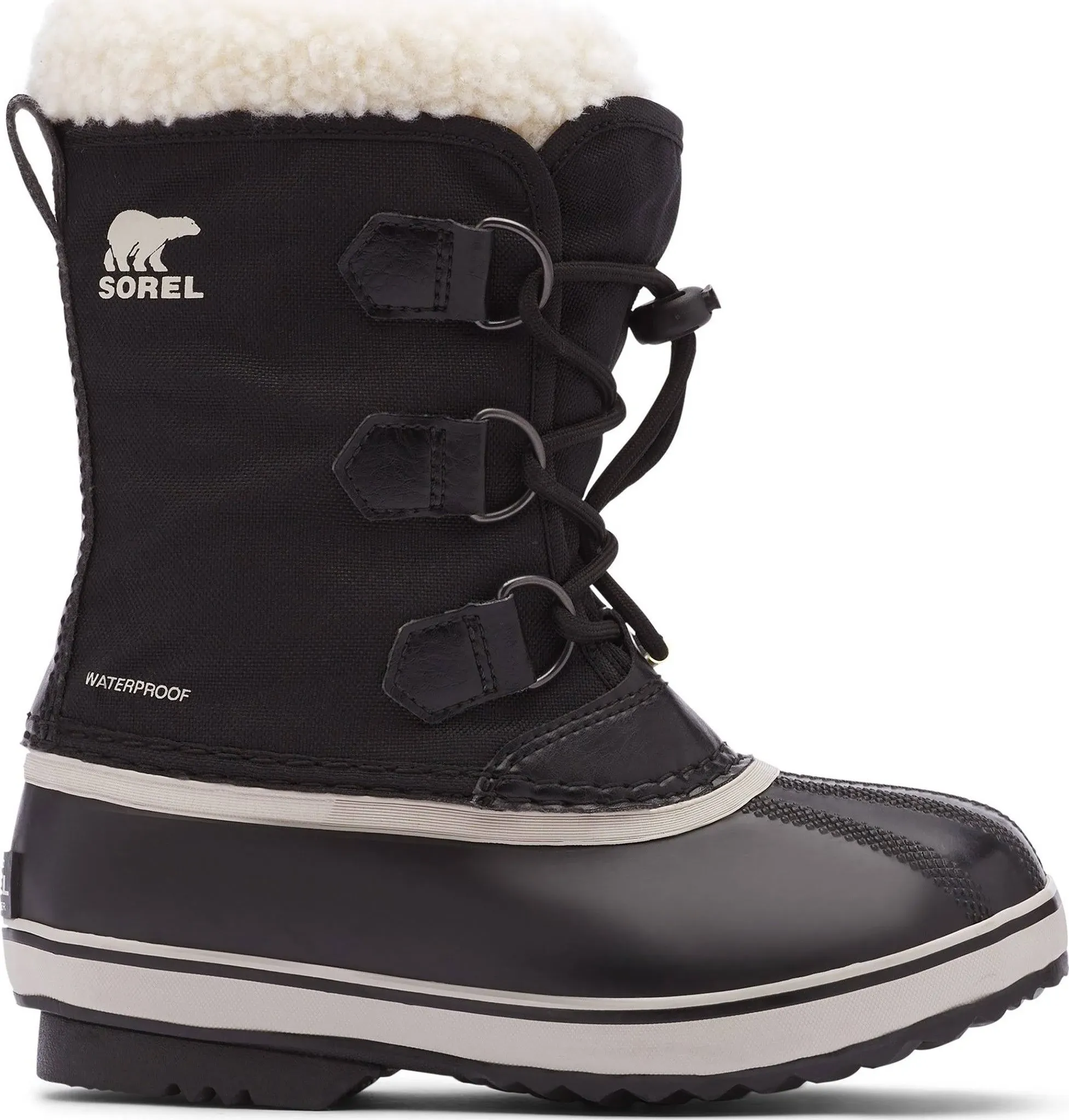 Sorel Black Nylon Youth Yoot Pac Boot