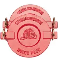 Fire Department Connection FDC Aluminum Break Away Caps 2 1/2" Red (Set of 2)