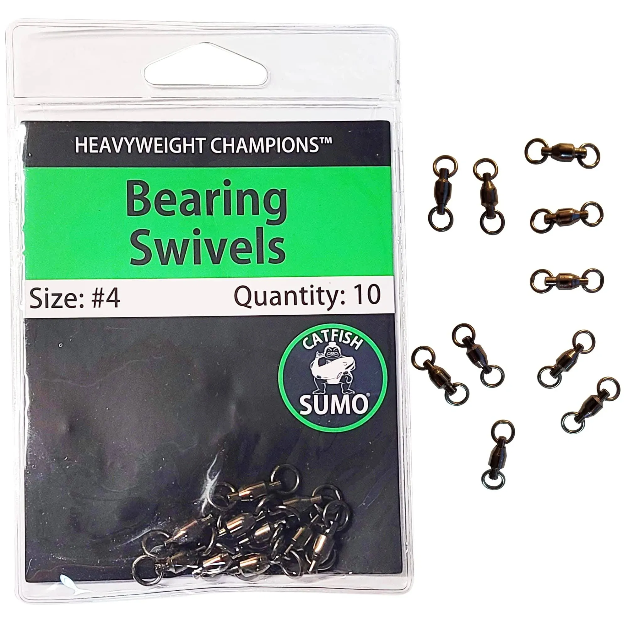 Catfish Sumo Bearing Swivels Size #4 10 Pack