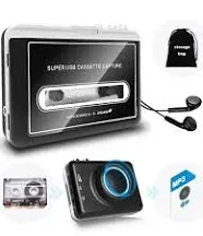 Updated Cassette Tape Player with Speaker Portable Cassette to Mp3 Converter Audio Cassette to Digital Converter via Usb Auto Reverse Clear Stereo