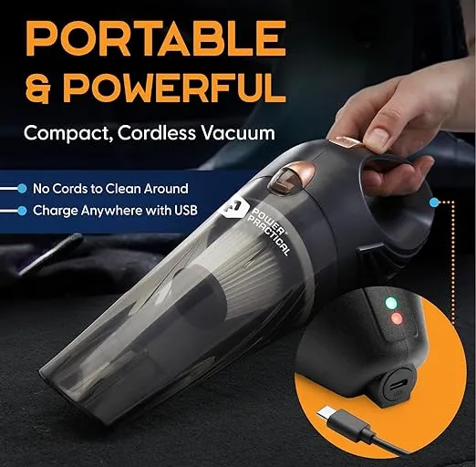 Rechargeable Portable Car Vacuum Small, Mini Vacuum Cleaner for Car Couch