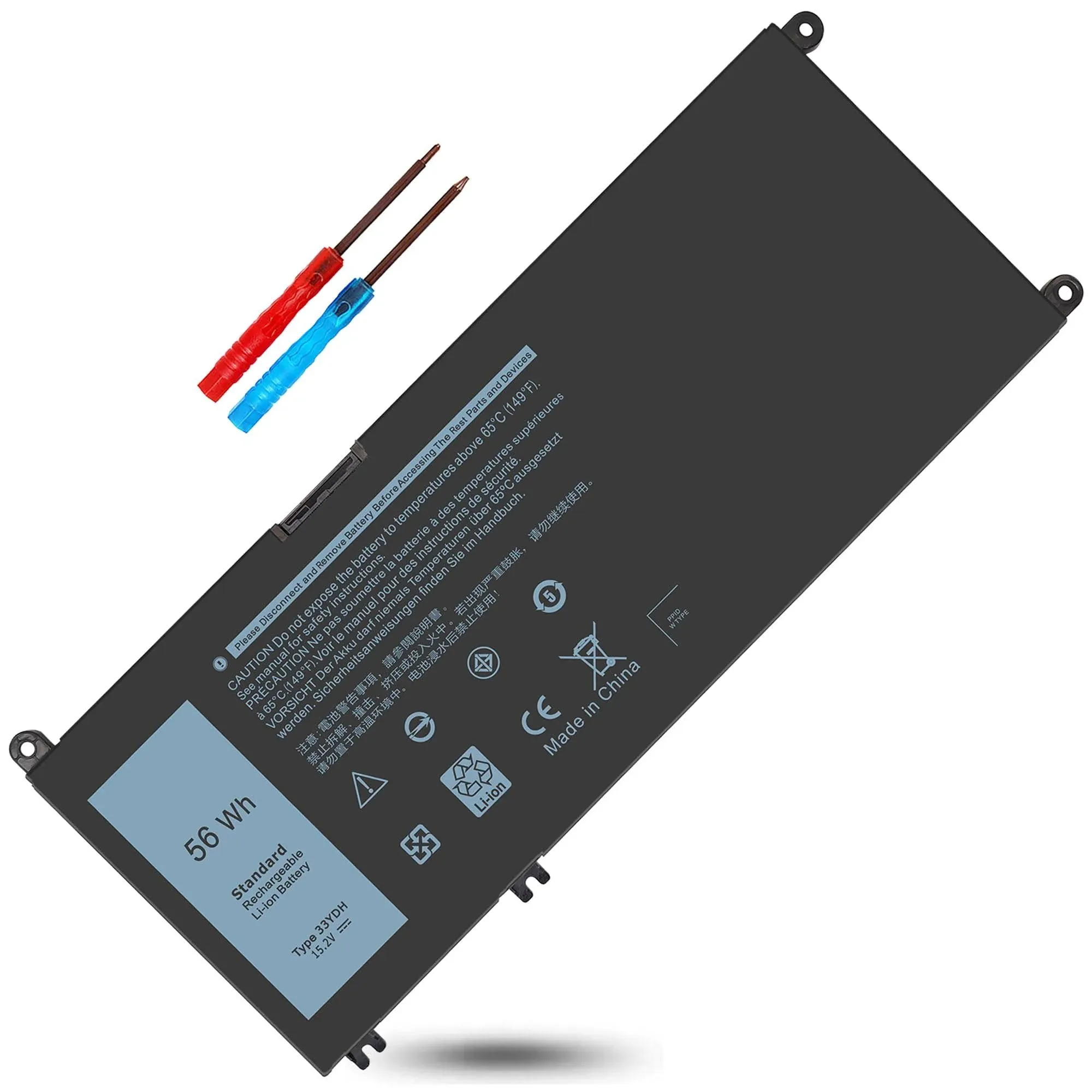 56Wh 33ydh Laptop Battery for Dell Inspiron 17 7000 7778 7779 7786 7773 15 7577 ...