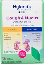 Hyland&#039;s Naturals Kids Cough/Mucus Daytime &amp; Nighttime Combo Pack for Ages 2-12