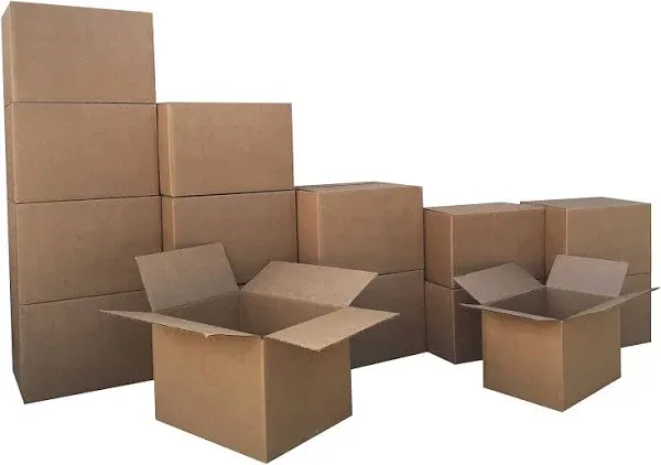 Basics Moving Boxes - Medium, 18 inch x 14 inch x 12 inch, 20-Pack