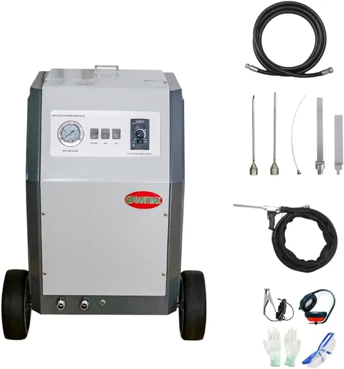 SANITMAX Sm2000 Dry Ice Blasting Machine 44 lbs Dry Ice Hopper