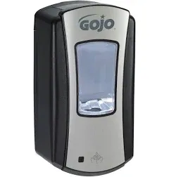 GOJO LTX-12 Touch Free Foam Soap Dispenser, Chrome/Black, 1200 ml Soap Refills, Touchless, Auto, 1919-04 (one Pack)