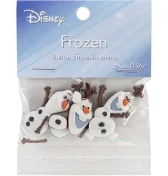 Frozen Olaf Disney Character Button Embellishments