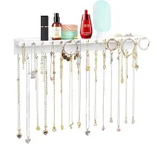 Extra Large Wall Necklace Organizer with 30 Hooks | adamsbargainshop