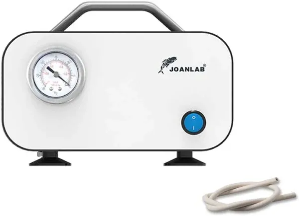 JOANLAB Laboratory Vacuum Filtration Pump Oilless Vacuum Diaphragm Pump with Rubber Tube (10L/min)