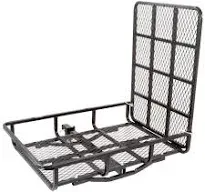 Elevate Outdoor Hitch-Mounted Steel Cargo Carrier with Ramp 500 lb. Capacity