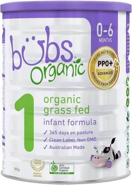 Bubs Organic Grass Fed Infant Formula Stage 1