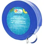 U. S. Pool Supply 2" x 100' Heavy Duty Blue PVC Swimming Pool Backwash Hose with Hose Clamp