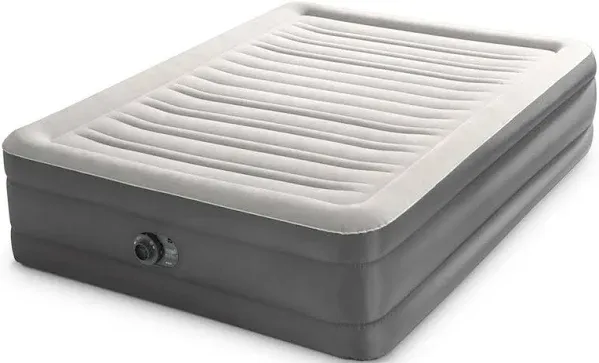 Intex TruAire Queen Air Mattress Airbed w/ Lumbar Support &amp; Built in Pump (Used)