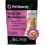 Cat Multivitamin Chews Cat Treats with Supplement for Joint, Skin &amp; Coat 30-Day