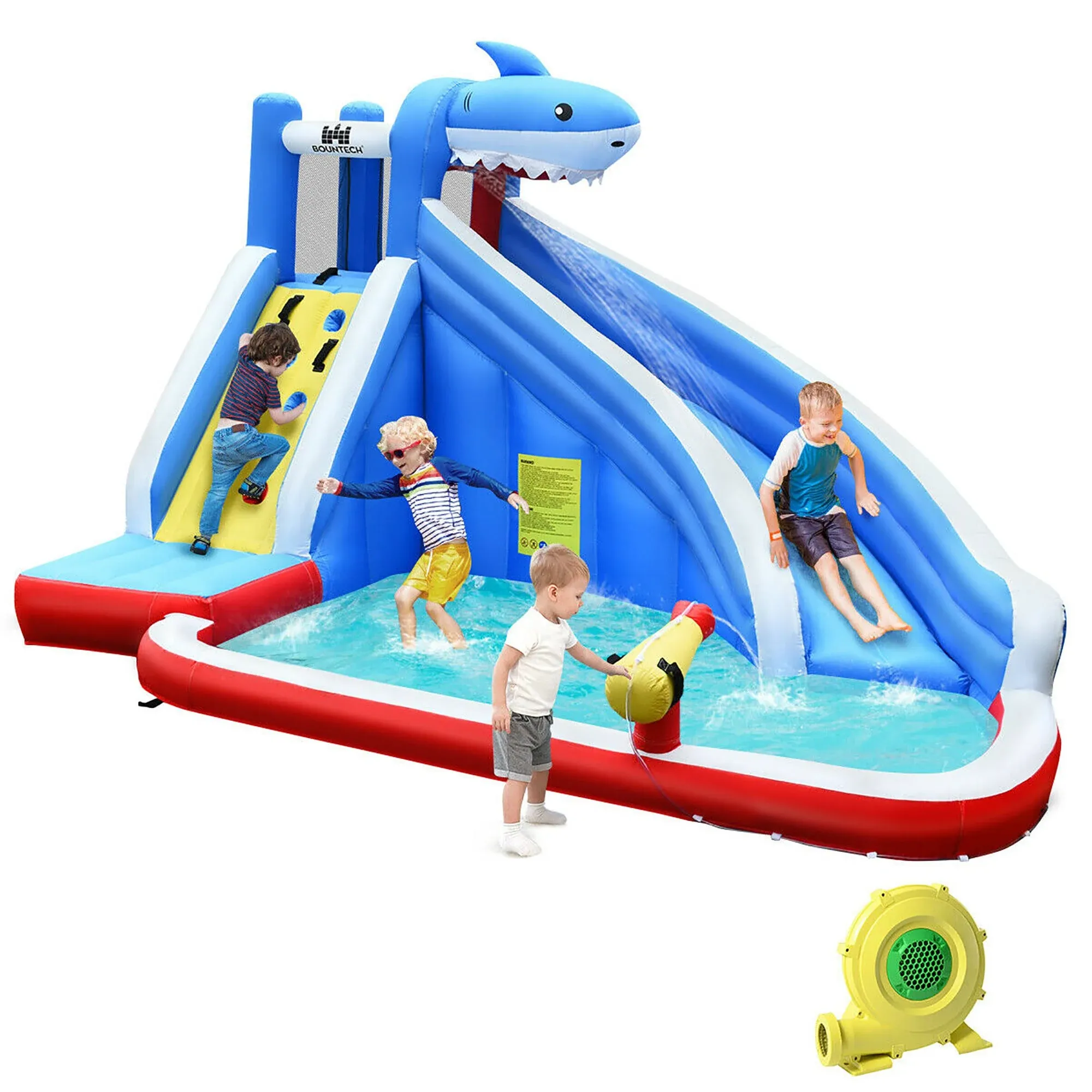 Costway Inflatable Water Slide Animal Shaped Bounce House Castle Splash Water Pool Without Blower