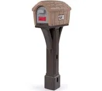 Simplay3 Mailbox Classic Mount Post Heavy-Duty Rural Vinyl Fade Resistant Black