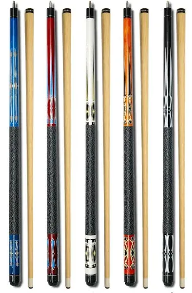 Set of 5 Pool Cues New 58&#034; Billiard House Bar Pool Cue Sticks GJ-1~GJ-5