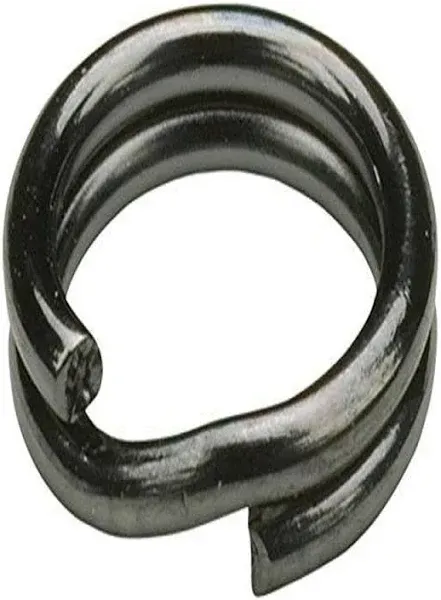 Owner 5196-021 Black Chrome Split Rings - Size 2 - 37lb Test Pack of 16