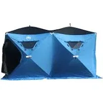 Nordic Legend Yaranga 6 Sided Insulated Portable Ice Fishing Shelter with 2 Big