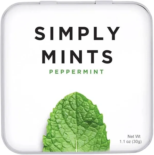 Simply Mints | Peppermint & Lemon Breath Mints Variety Pack | Pack of Six (180 Pieces Total) | Zesty & Refreshing + Aspartame-Free + Vegan + non-GMO