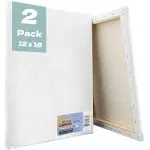 Stretched Canvases for Painting 12x16 Canvas Painting Supplies for Artists Bl...