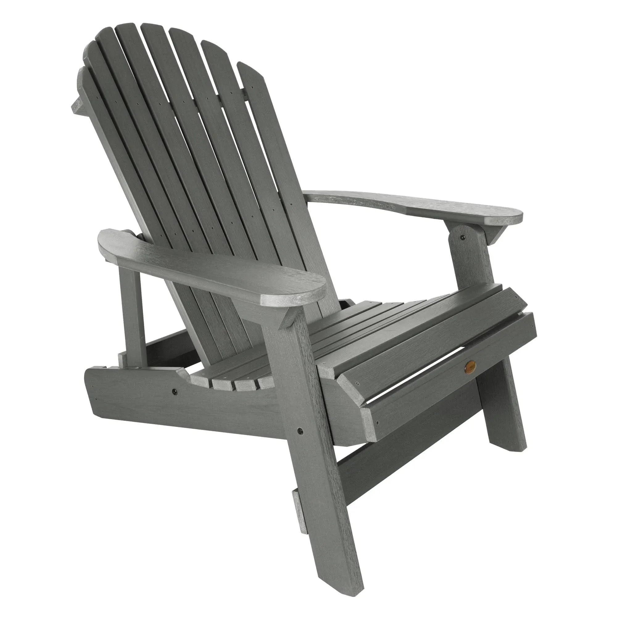 highwood The Adirondack Gray Plastic Frame Stationary Adirondack Chair with Slat Seat Lowes.com