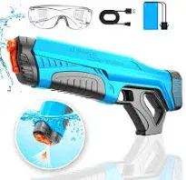 Electric Water Guns for Adults & Kids, Automatic Water Reload & Shooting Over 250 Blasts Water Blaster Squirt Guns Up to 30 FT Long Range, Summer Beach Pool Backyard Outdoor Toys (Bright Blue)