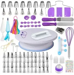 Boyun Cake Decorating Supplies Kit for Beginners, Set of 137, Baking Pastry Tools, 1 T