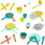 B. Toys – Play Kitchen Accessories – Cookware, Dishes, Utensils – 33-Piece Play Set for Kids – Pretend Play Toys – 3 Years + – Mini Chef Kitchen Set