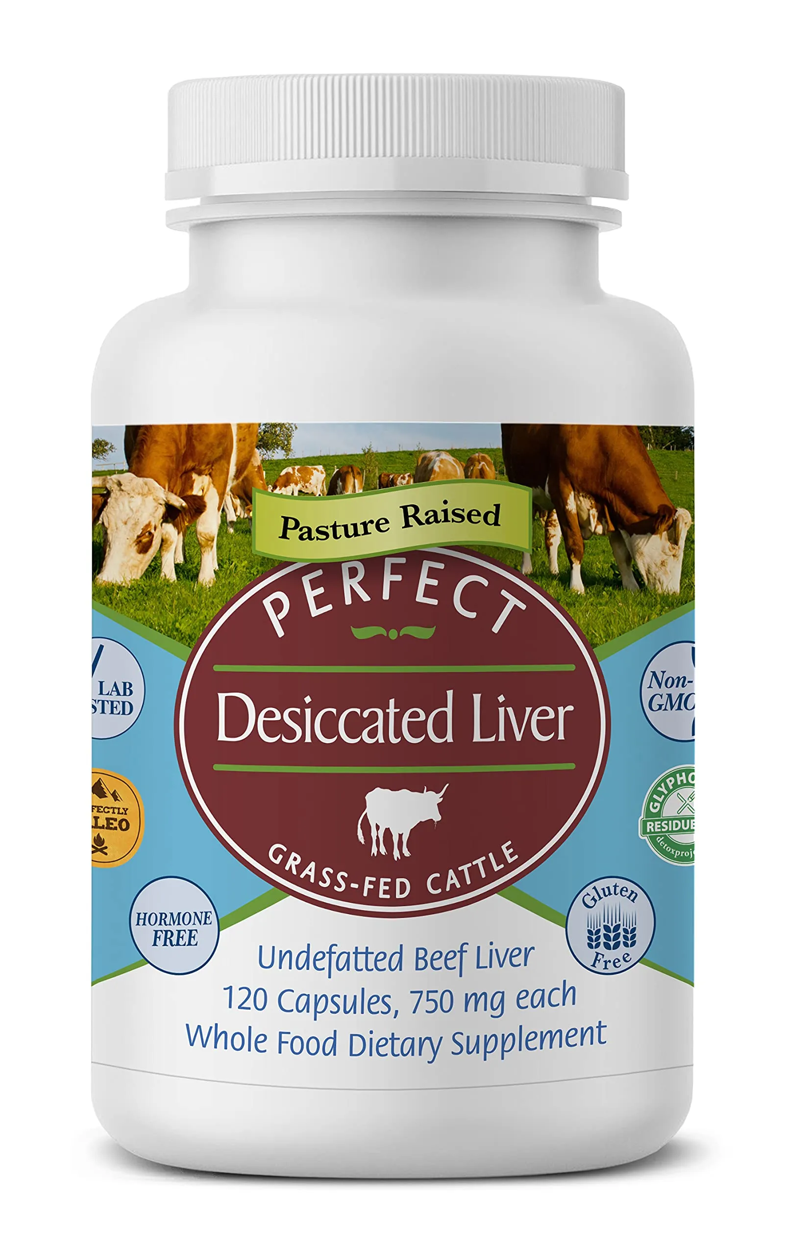 Perfect Supplements Desiccated Beef Liver Capsules – Natural Source of Protein