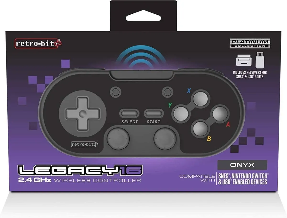 Retro-Bit Legacy 16 Wireless 2.4ghz Controller for SNES Switch PC macOS Retropie