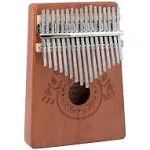 Thumb Piano Kalimba 17 Keys with Study Instruction and Tune Hammer,Portable Mbira Sanza Finger Piano, Gift for Kids Adult Beginners Music instrument love (High End 17 Key)