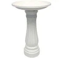 Union Products White Plastic 25 in. Bird Bath