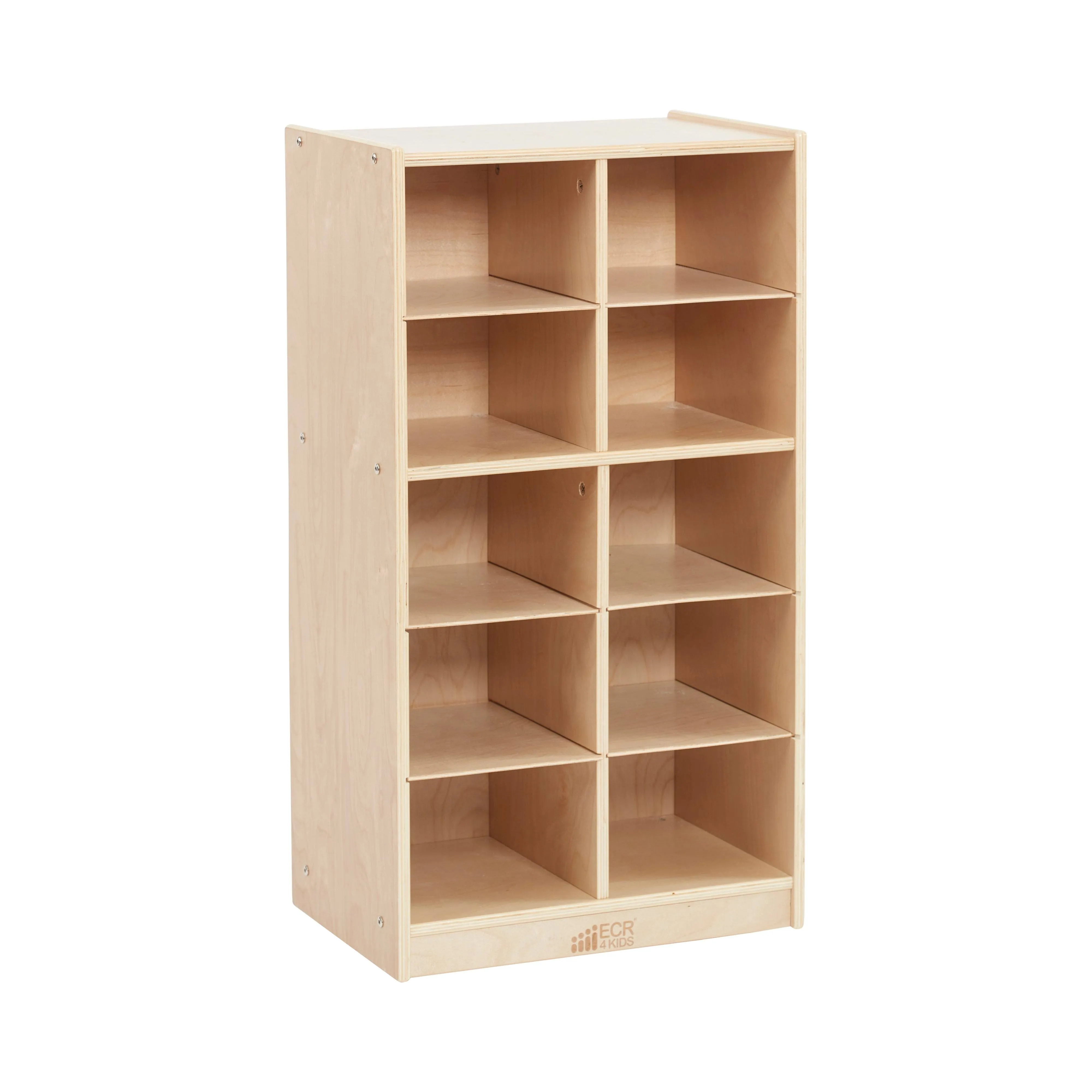 ECR4Kids 10 Cubby Mobile Tray Storage Cabinet