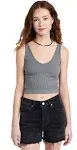 Free People Intimately Fp Solid Rib Brami Crop Top - Grey - Medium/Large