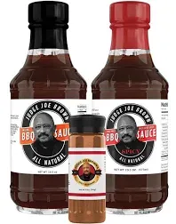 Judge Joe Brown BBQ Sauce & Seasoning Bundle | All Natural Seasoning & Sauce | Original & Spicy Sauce | All Purpose Seasoning | Great Gift for The