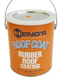 Heng&#039;s 46128-4 128 oz. Fibered EPDM Rubber White Roof Coating