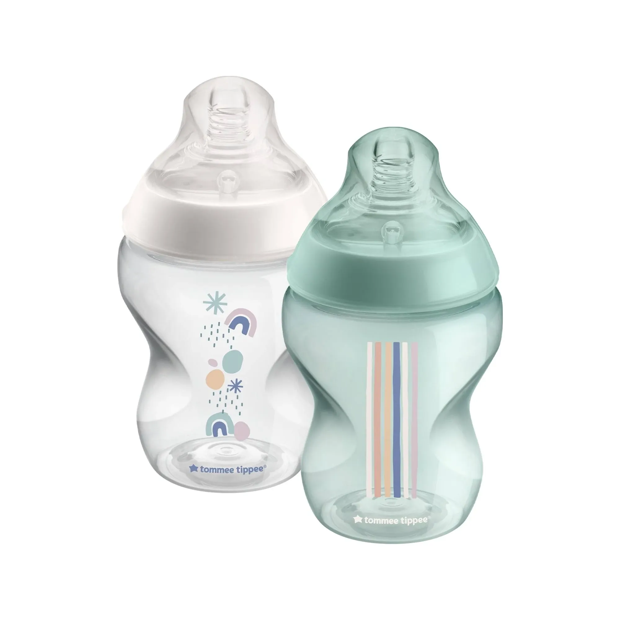 Tommee Tippee Closer to Nature Baby Bottles 9oz, 2 Count, Anti-Colic Valve