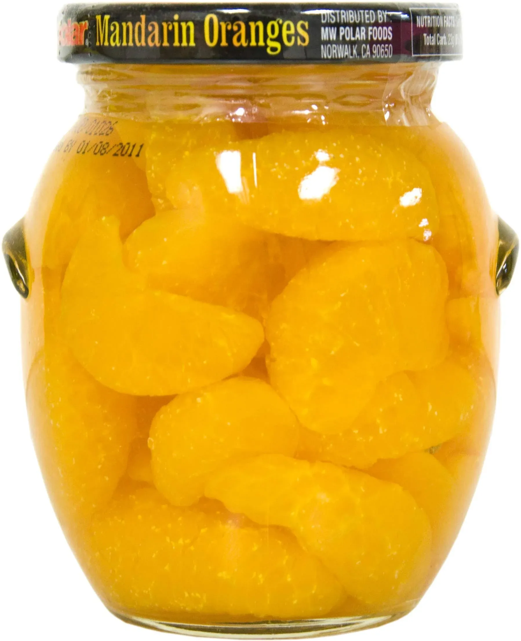 MW Polar Mandarin Orange Segments in Light Syrup, Glass Jar 10oz (Pack of 12)