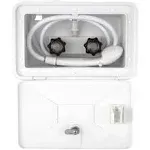 RecPro RV Exterior Shower Box Kit Faucet Hose Camper Trailer Cowboy Shower (White)