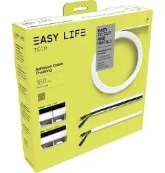 Easylife Tech 16 ft White Adhesive Cable Raceway Roll