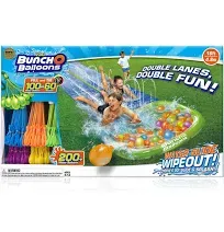 Zuru Water Slide Wipeout Bunch O Balloons Water Balloons 100 + Bonus 65 Extras