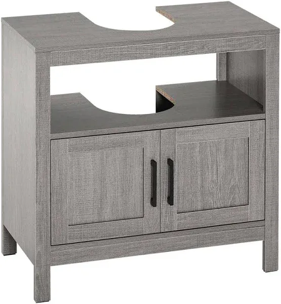 Tileon 23.5 in. W x 11.75 in. D x 23.5 in. H Bath Vanity Cabinet without Top in Gray, Under Sink Cabinet with 2-Doors WYHDRA666