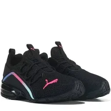 PUMA Axelion Interest Fade PS Boys&#039; Shoes-Black/Ye<wbr/>llow-2.5 Little Kid