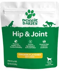 Doggie Dailies Glucosamine for Dogs - 120 Chews - Joint Supplement for Dogs of All Breeds & Sizes - Hip and Joint Supplement for Dogs - Premium Glucosamine and Chondroitin for Dogs (Chicken)