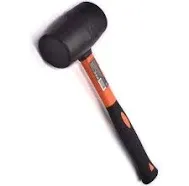 Edward Tools Rubber Mallet Hammer 16 oz - Durable Eco-friendly Rubber Hammer Head for Camping, Flooring, Tent Stakes, Woodworking, Soft Blow Tasks without Damage - Ergonomic Grip Handle