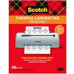 Scotch Thermal Laminating Pouches 5 Mil 100 Pack