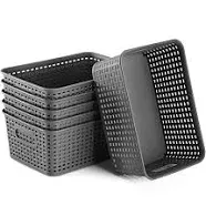 AREYZIN Set of 6 Durable Small Pantry Organizer Bins