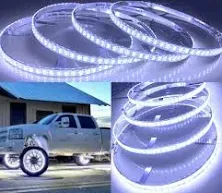 17.5&#034; Double Row Pure White LED Wheel Light 672Leds Flashing Cold White Rim Ligh