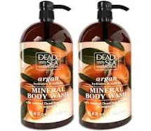 Dead Sea Collection Argan Body Wash for Women and Men Pack of 2